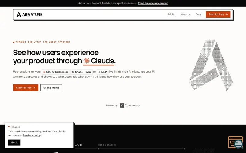 Screenshot of Armature, a launch using Y Combinator Launches