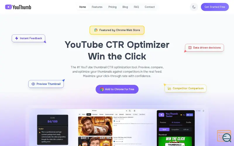 Screenshot of YouTube Thumbnail Tester & Previewer