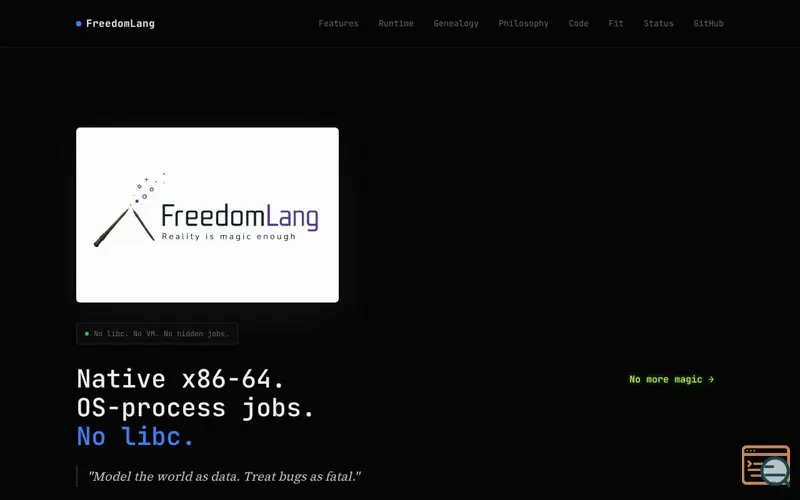 Screenshot of Freelang