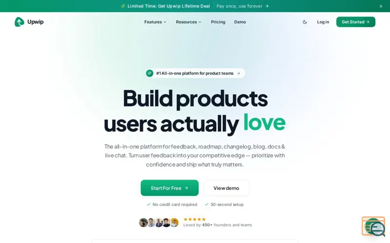 Screenshot of Upwip