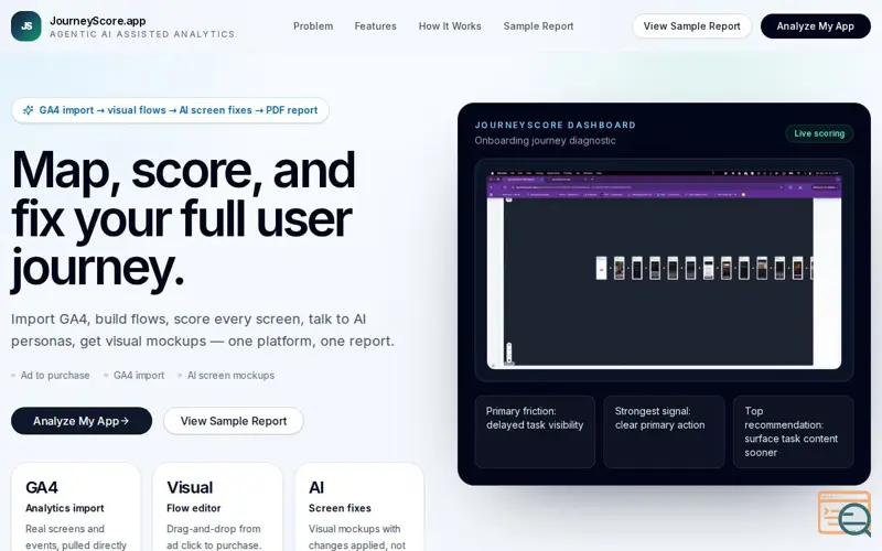Screenshot of JourneyScore.app