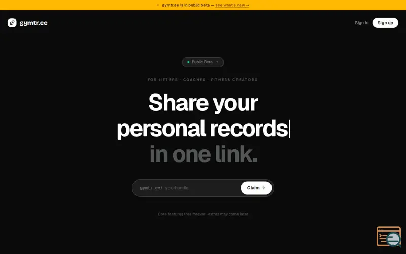 Screenshot of Gymtr.ee
