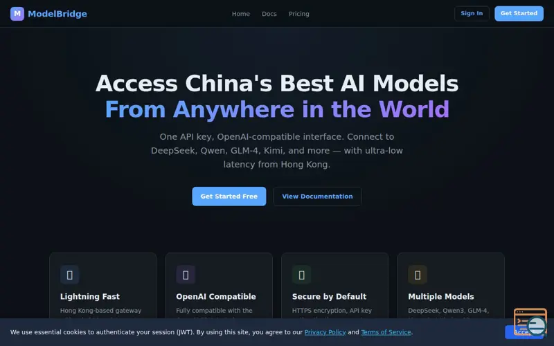 Screenshot of AIBridge