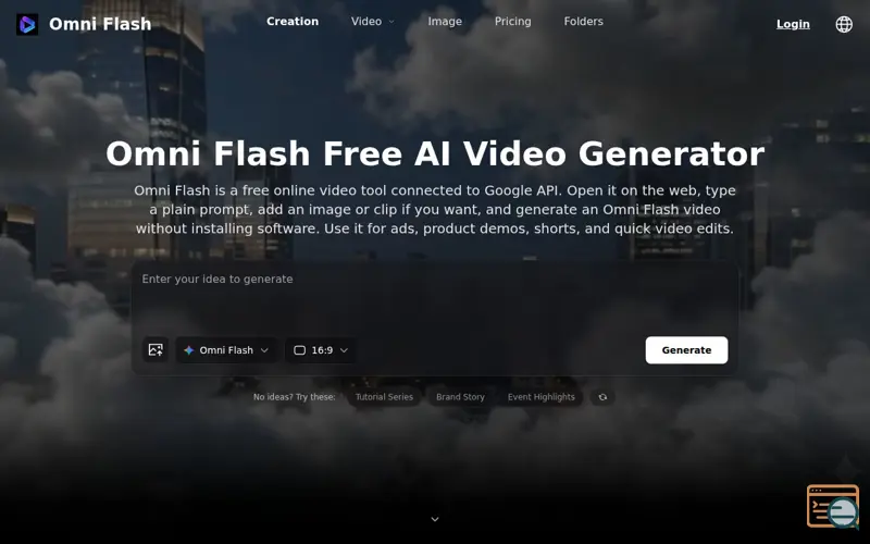 Screenshot of Omni Flash