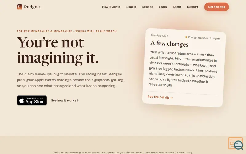 Screenshot of Perigee