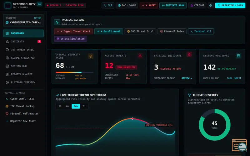 Screenshot of CYBERSECURITY  AI