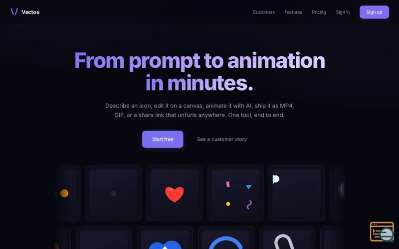 Screenshot of Vectos