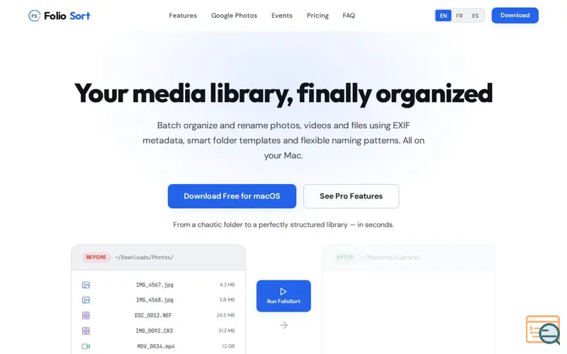 Screenshot of FolioSort
