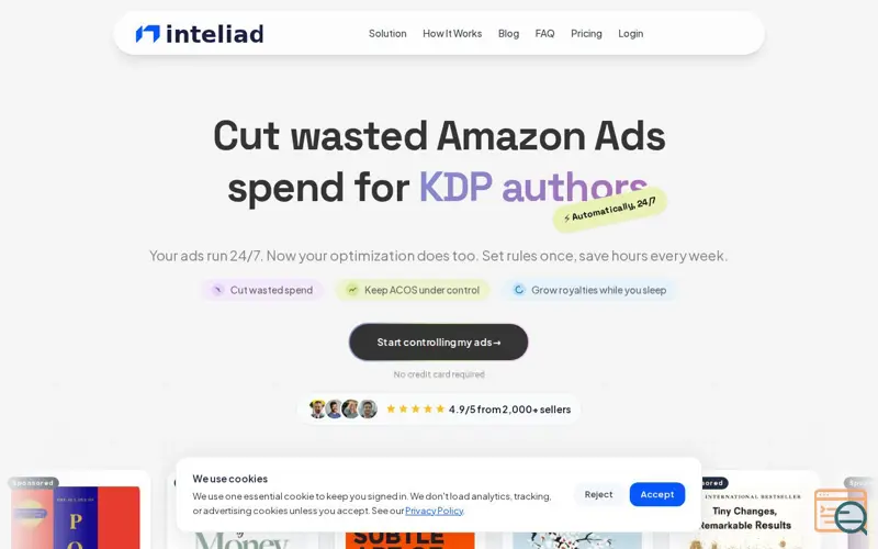 Screenshot of InteliAds