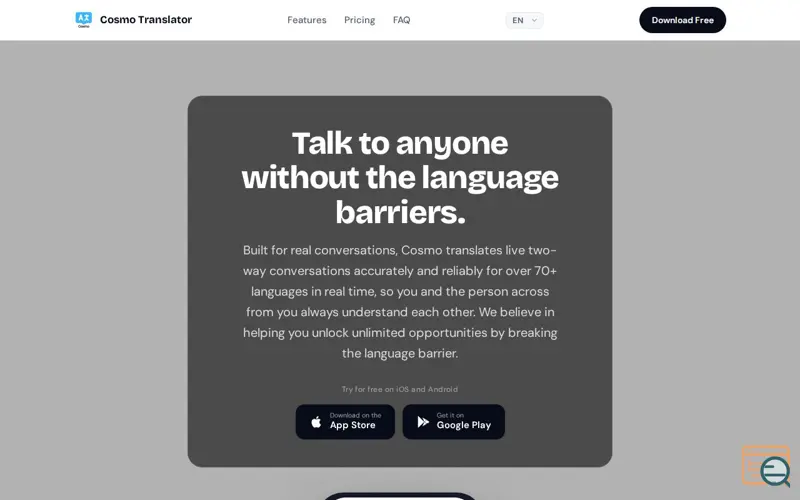 Screenshot of Cosmo Translator