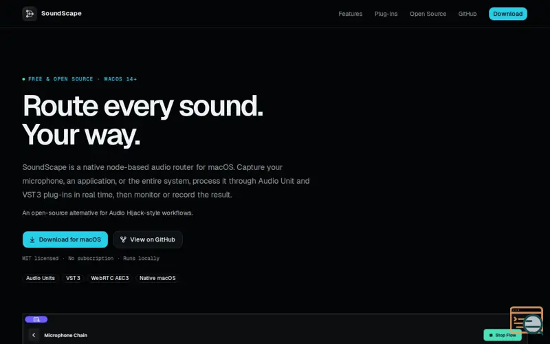 Screenshot of SoundScape