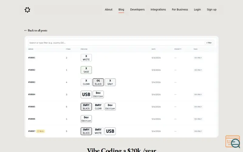 Screenshot of Trmnl, a launch using JSPM CDN