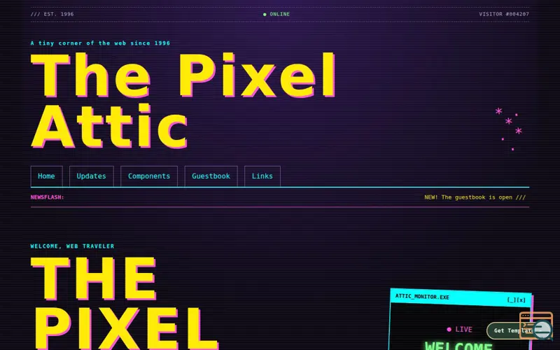 Screenshot of Retro Portal - Web Template