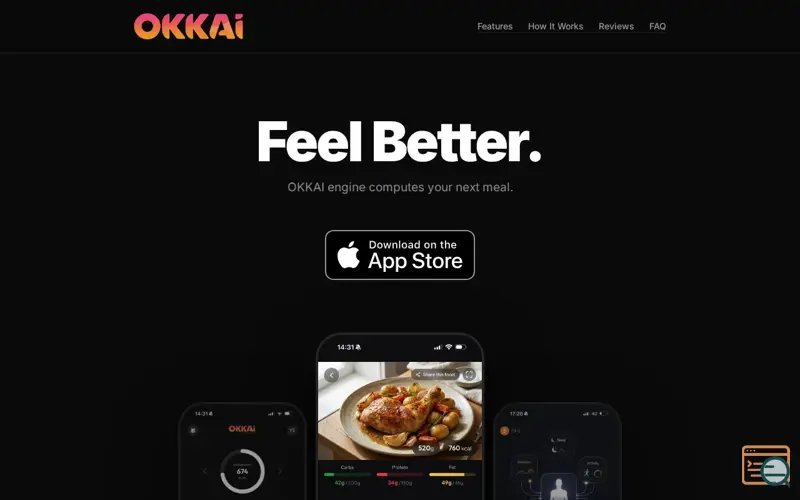 Screenshot of Okkai - Follow food