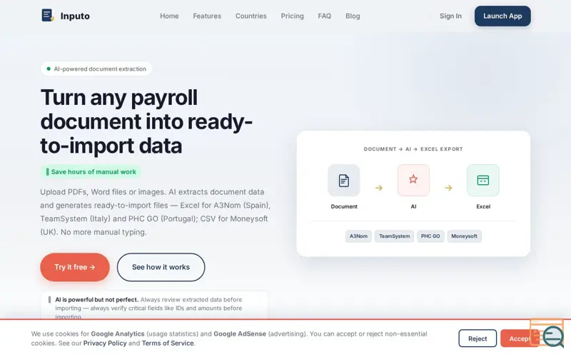 Screenshot of Inputo