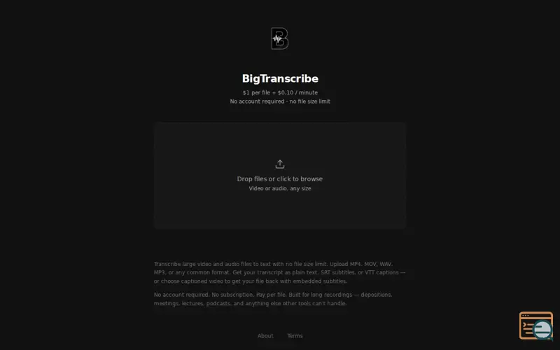 Screenshot of BigTranscribe