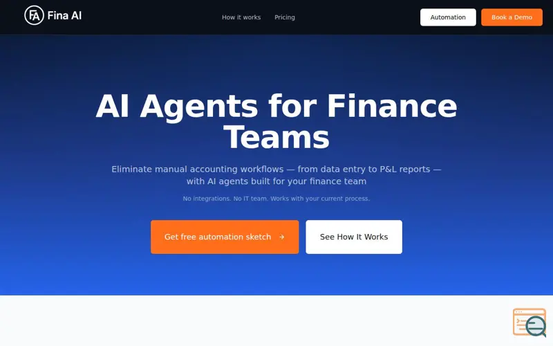 Screenshot of FINA