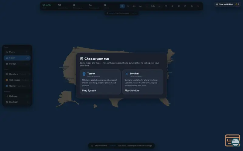 Screenshot of TrainSim
