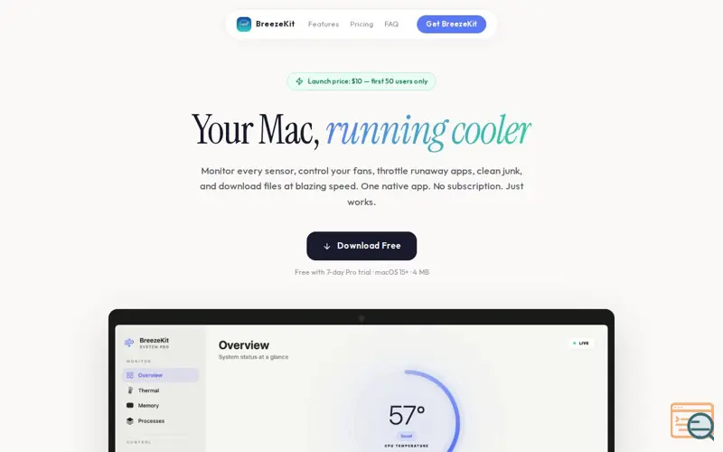 Screenshot of BreezeKit