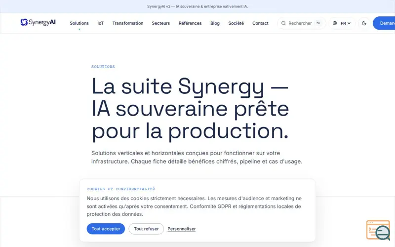 Screenshot of SynergyAI Medical