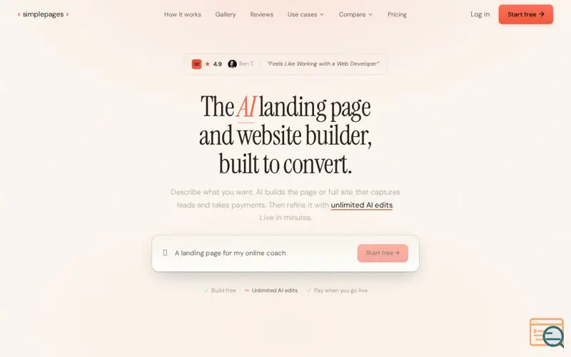 Screenshot of SimplePages
