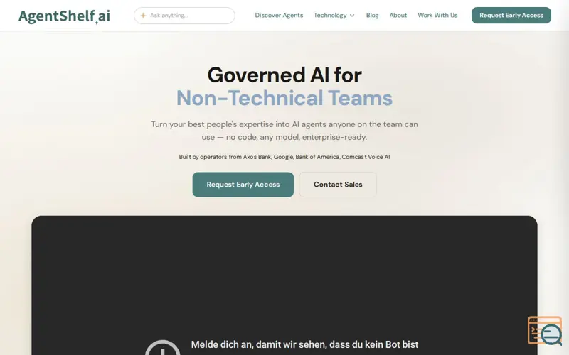 Screenshot of AgentShelf