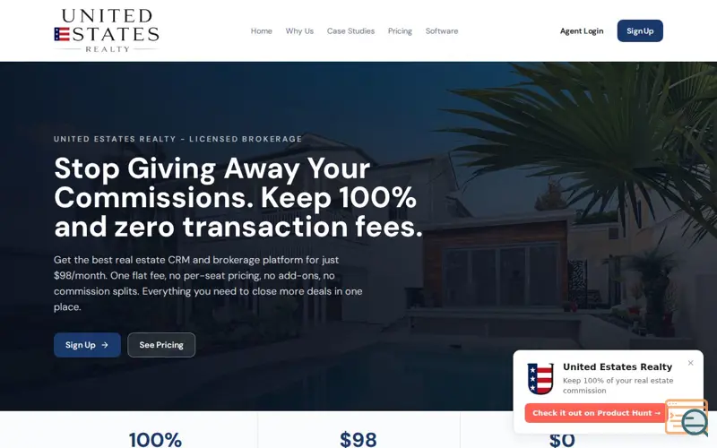 Screenshot of United Estates Realty