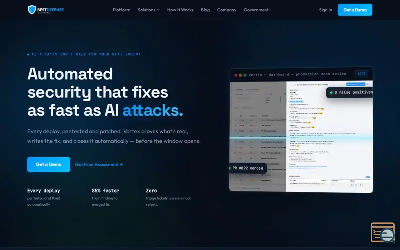 Screenshot of BestDefense.io