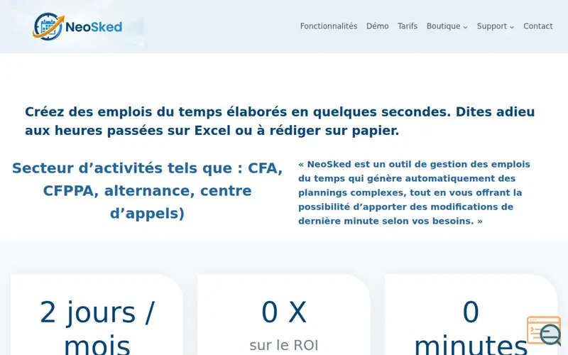 Screenshot of Neo Sked