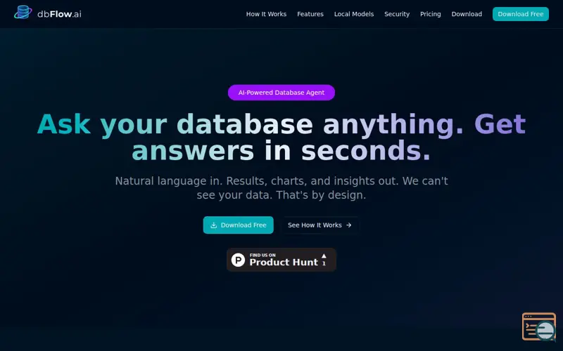 Screenshot of dbFlow.ai