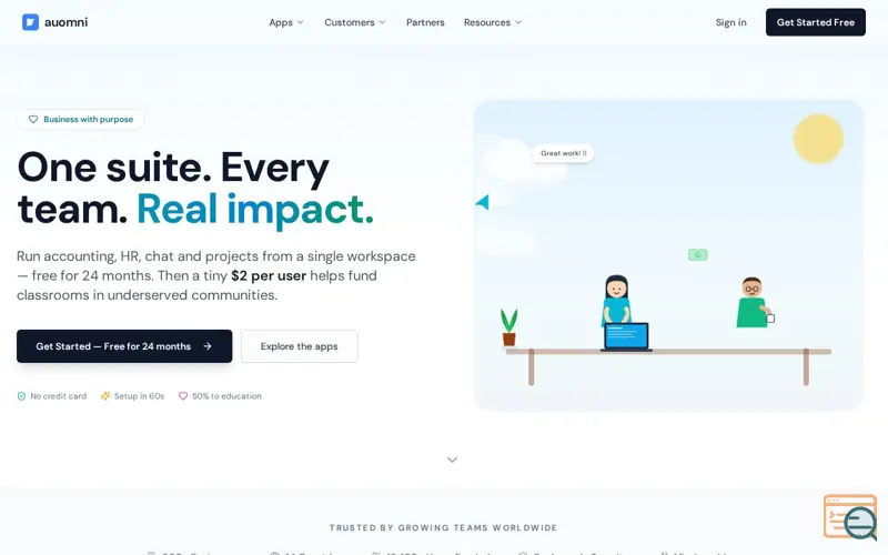 Screenshot of Auomni — One platform for your business