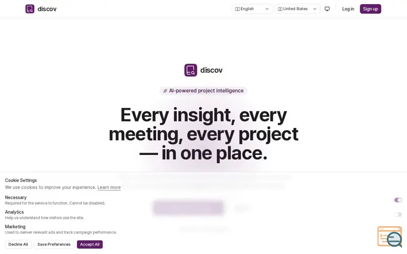 Screenshot of Discov