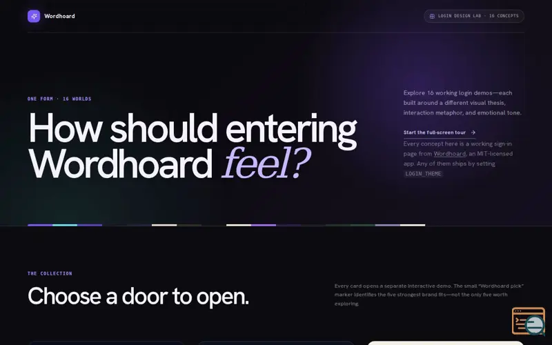 Screenshot of Wordhoard-design-lab