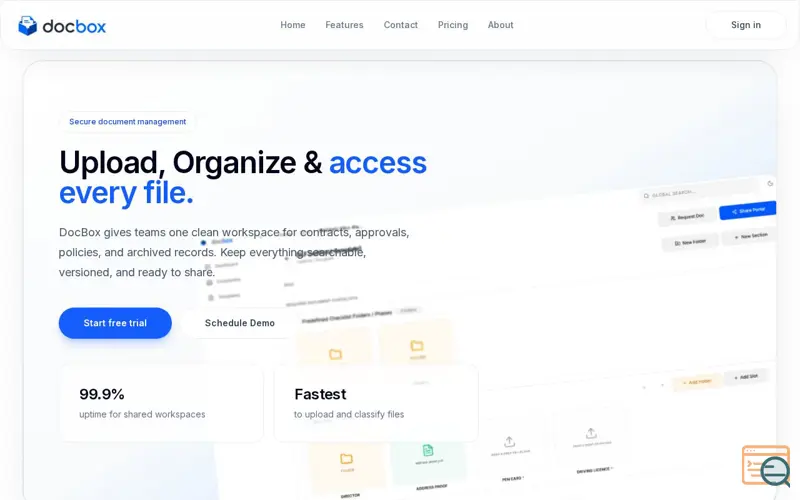Screenshot of DocBox