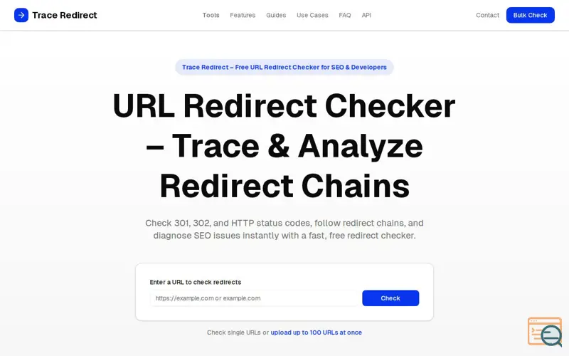 Screenshot of TraceRedirect