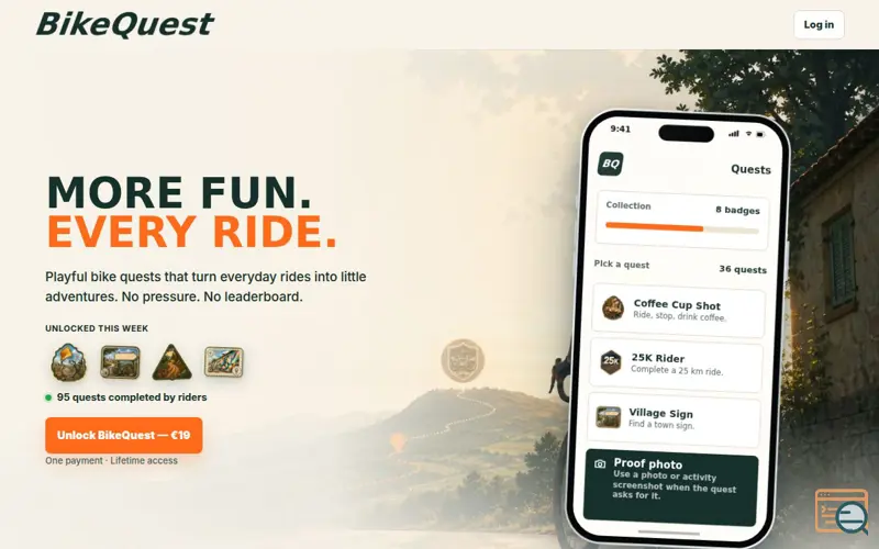 Screenshot of BikeQuest | Cycling quests and collectible badges