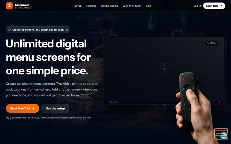 Screenshot of MenuCast