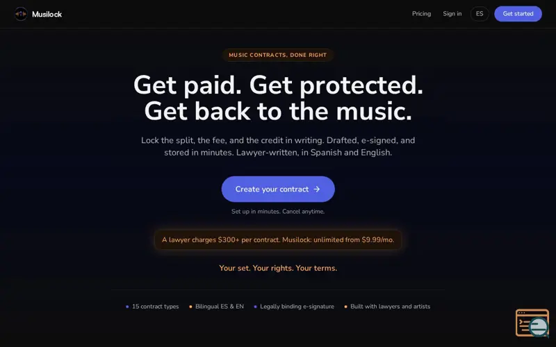 Screenshot of Musilock