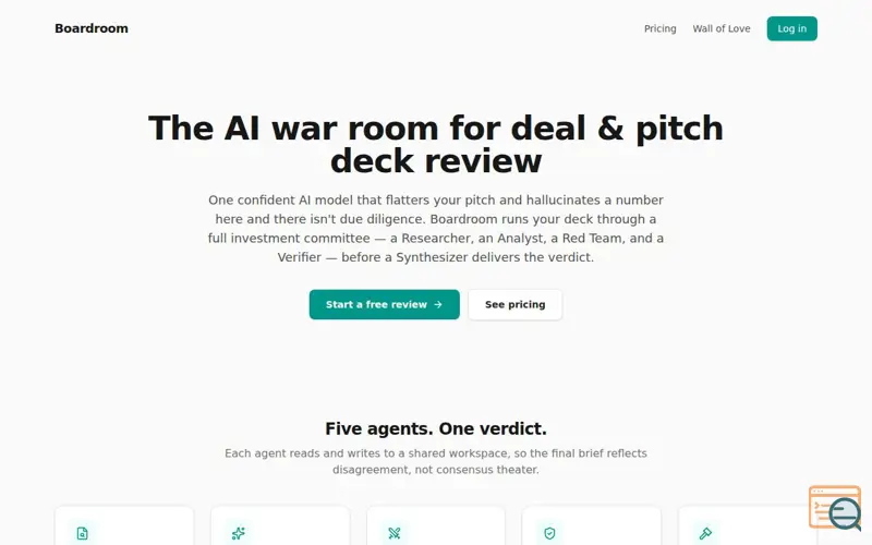 Screenshot of Boardroom