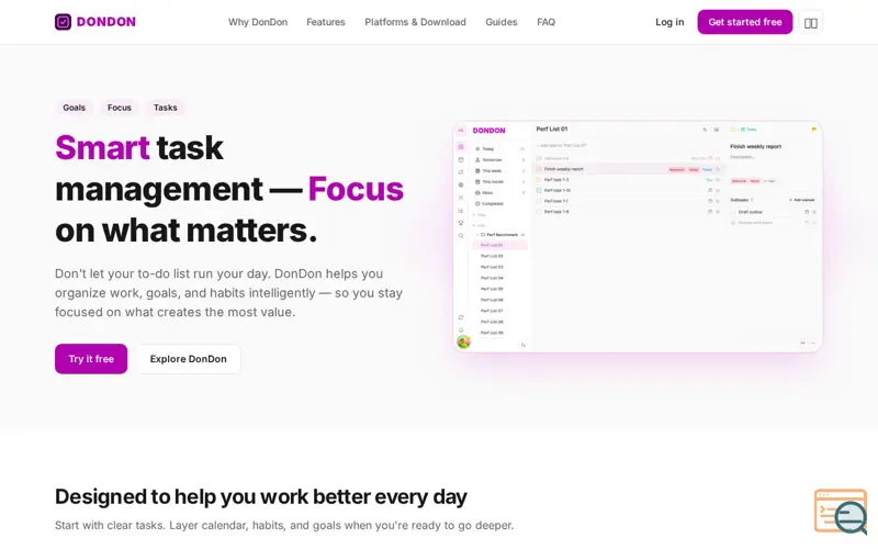 Screenshot of DonDon