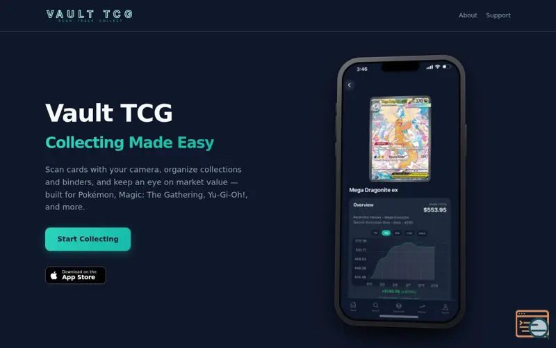 Screenshot of Vault TCG