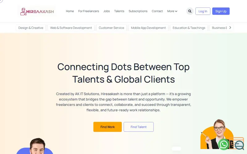 Screenshot of Hireaakash