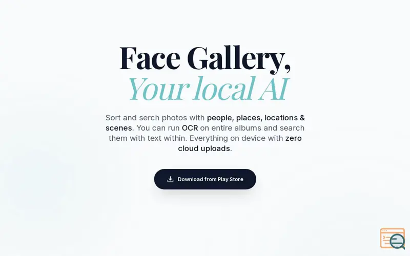 Screenshot of Face Gallery: On Device AI Photo Sorter
