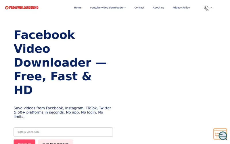 Screenshot of fbdownloaderhd, a launch using CanvasJS