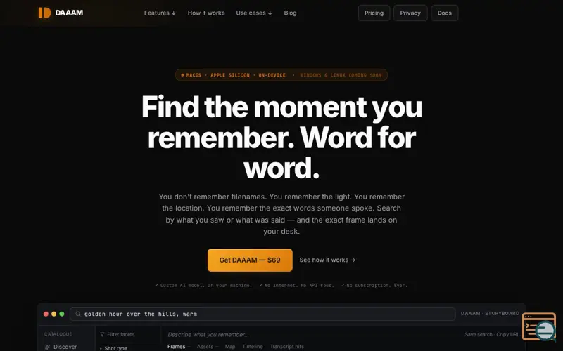 Screenshot of DAAAM