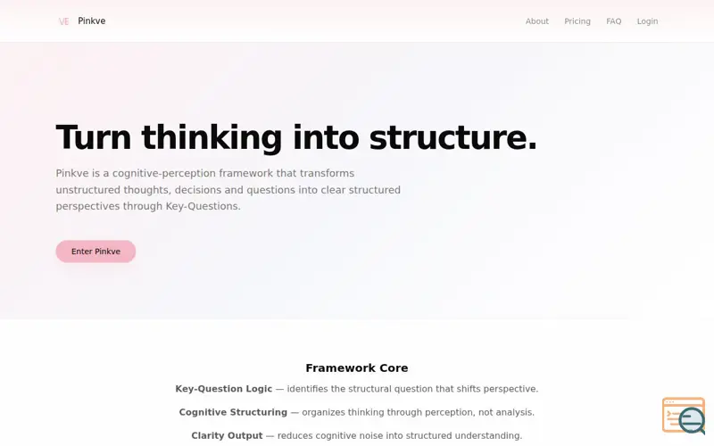 Screenshot of Pinkve