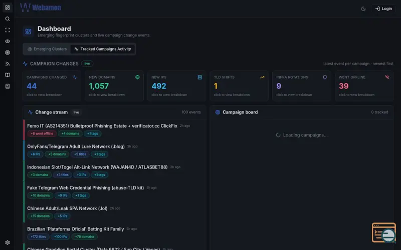 Screenshot of Webamon