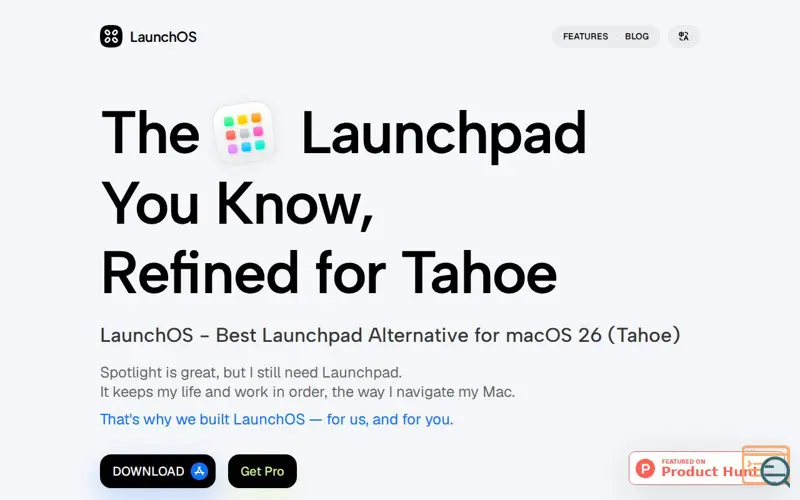 Screenshot of LaunchOS