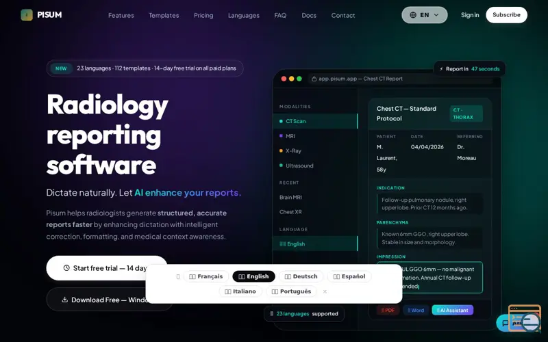 Screenshot of PISUM