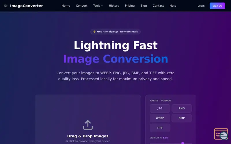 Screenshot of ImageConverter - Free Online Image Format Converter